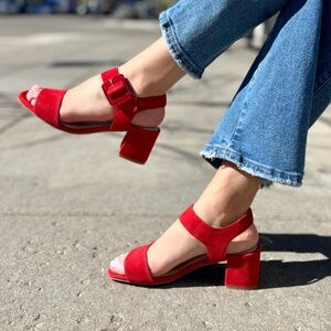 Ara Bethel Block Heel in Red